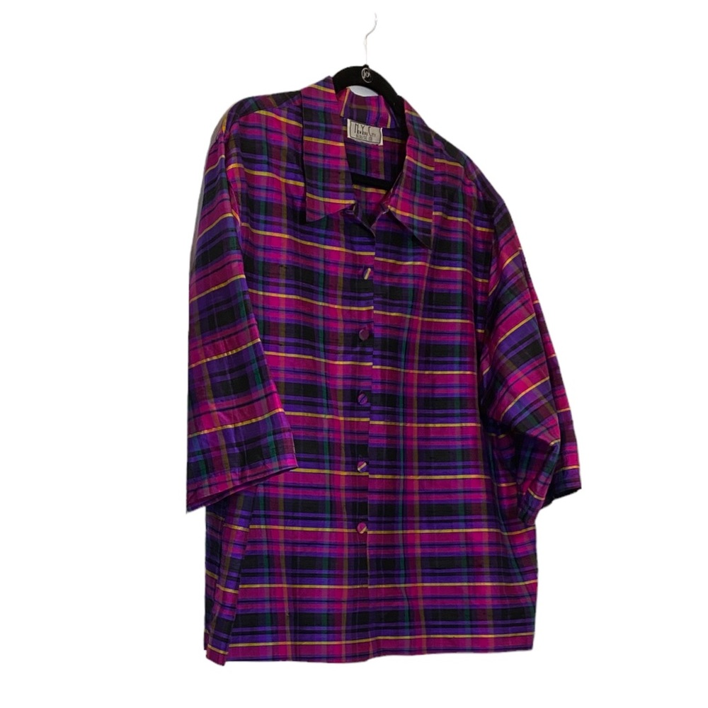 COPY - 60s? VTG Silk Plaid Shacket
